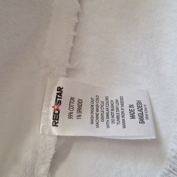 Red Star White Denim Jacket Size Large - Picture 6 of 11